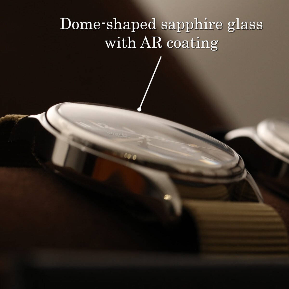 KUOE Old Smith 90-002 Large 38mm automatic no-date watch sapphire glass