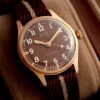OLD SMITH 90-002 38mm Bronze Case Brown Dial RedBeige Close Right