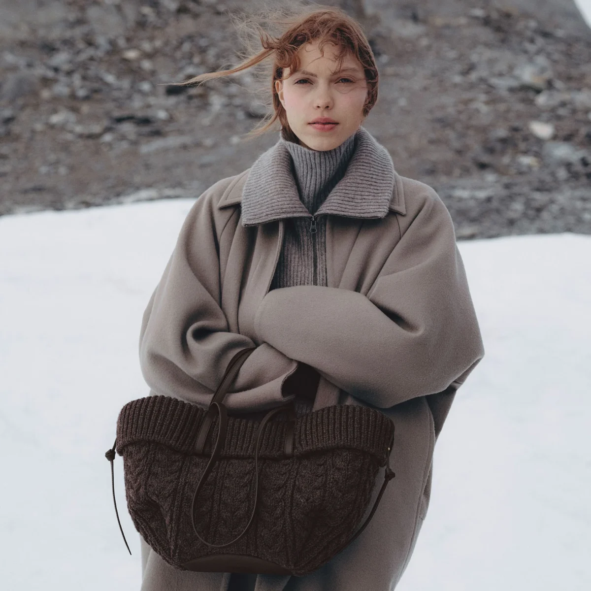 Alternative view of Polène Cyme Mini Edition Merino Ebony