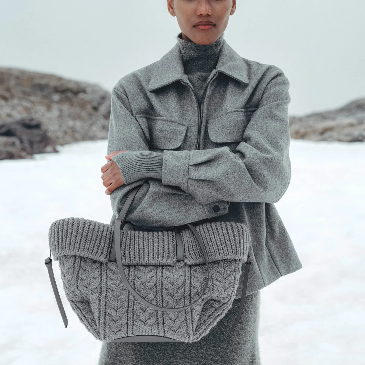 Alternative view of Polène Cyme Mini Edition Merino Stone