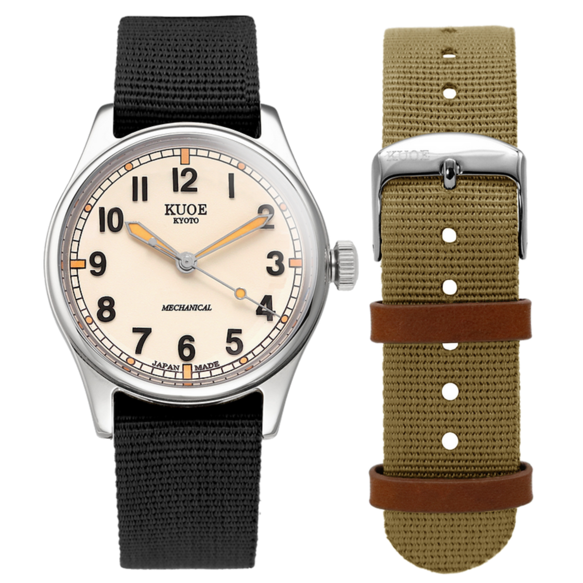 KUOE Old Smith 90-002 Large 38mm automatic no-date watch