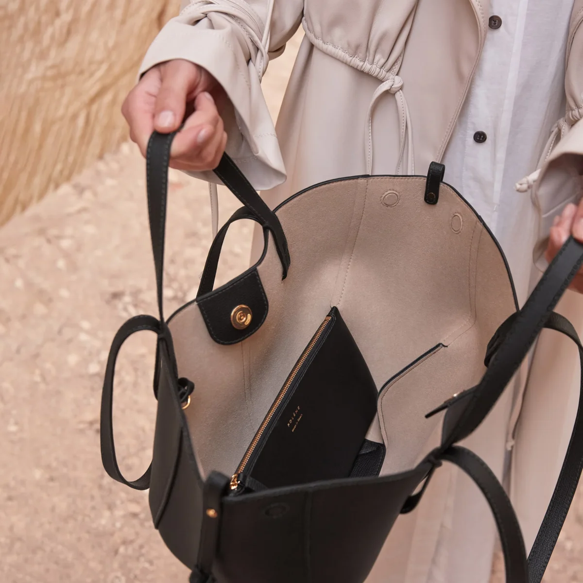 Alternative view of Polène Cyme Mini Edition Textured Black