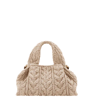 Polène Numéro Neuf Mini Edition Merino Ecru Krem Çanta