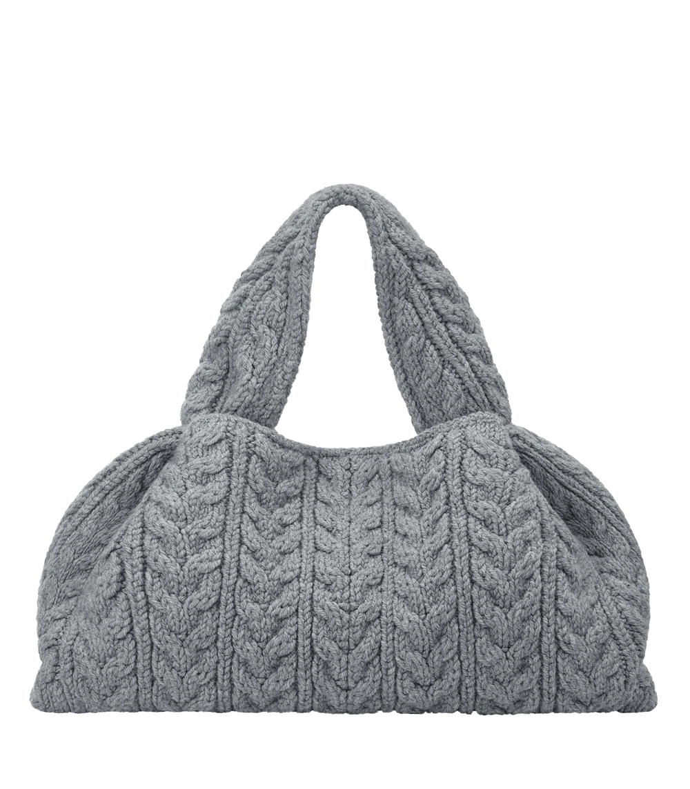 Polène Numéro Neuf Large Edition Merino Stone Çanta