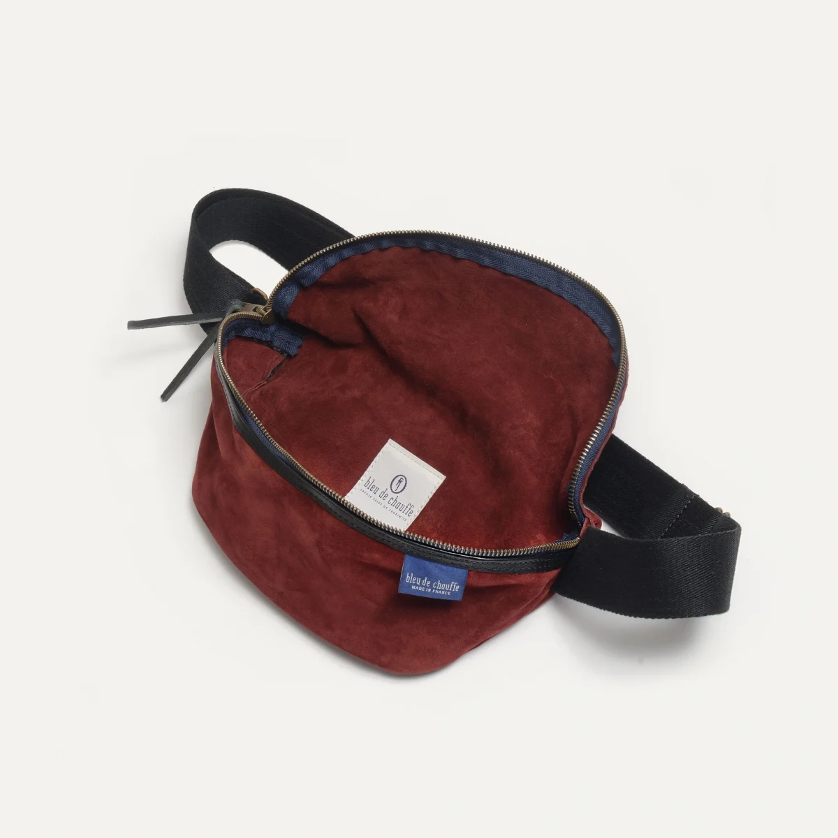 Alternative view of Bleu de Chauffe - New Beat Belt Bag / Suede dark burgundy