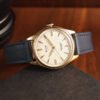 ROYAL SMITH 90-006 Gold Case Ivory Waffle Dial automatic watch navy strap shot