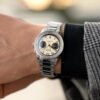KUOE Royal Smith 90-010 Automatic Panda Grainy Finish Dial watch on wrist 2