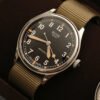 KUOE Old Smith 90-002 Large 38mm automatic no-date watch black dial details