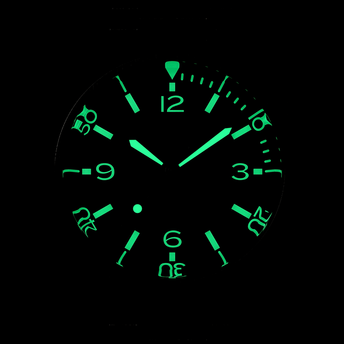 KUOE SOMBRERO 90-011 Gradient Navy linen textured dial Miyota 9039 20 BAR lume