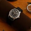KUOE Old Smith 90-002 Large 38mm automatic no-date watch black strap shot