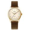 ROYAL SMITH 90-006 Gold Case Ivory Waffle Dial automatic watch vintage green strap