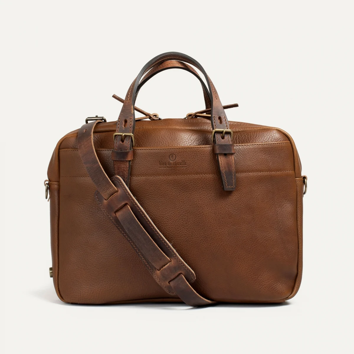 Bleu de Chauffe Folder Ducale Amber Kahve Deri Evrak Çantası