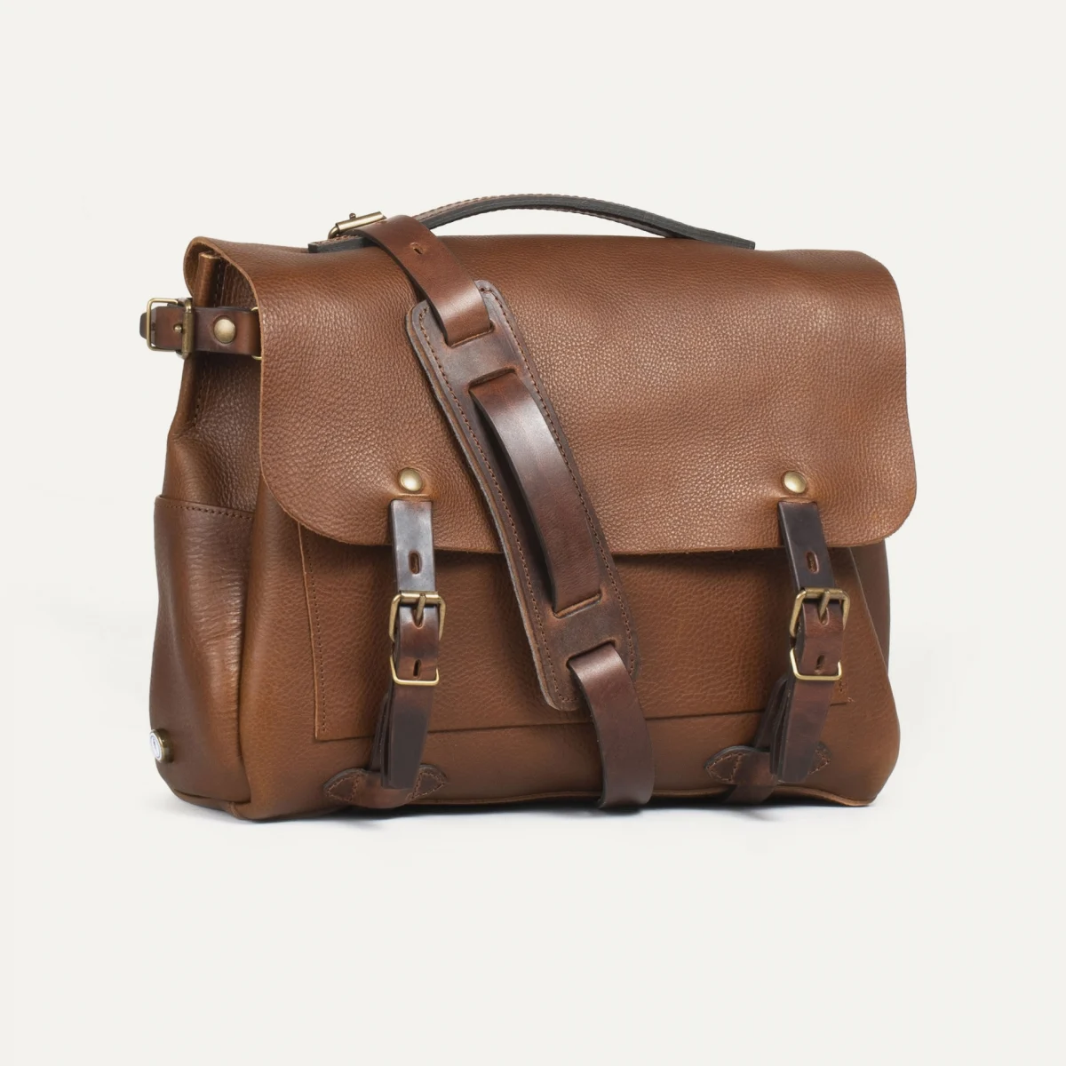 Alternative view of Bleu de Chauffe - Éclair M Postman bag (Amber Brown)