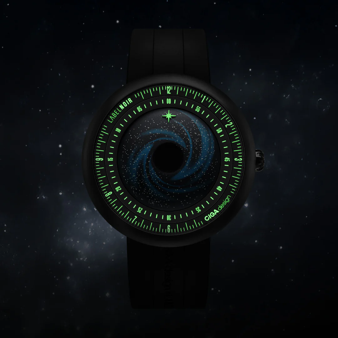 Alternative view of CIGA design x Label Noir Automatic Watch Blue Planet II · Black Star Edition
