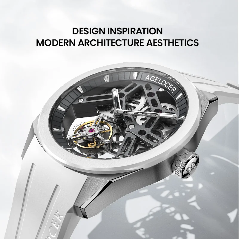 Alternative view of Agelocer Tourbillon Hollow Ceramic Bezel