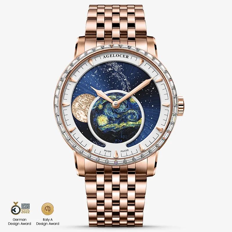 Agelocer Astronomer Automatic Mechanical Silver Steel