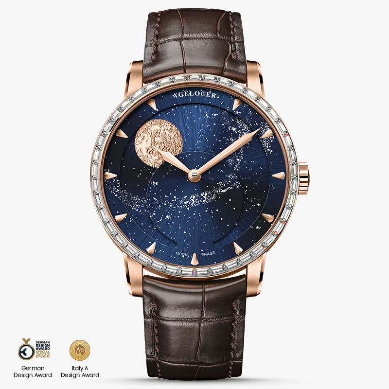 Agelocer Astronomer Men's Automatic Mechanical Galaxy Moonphase