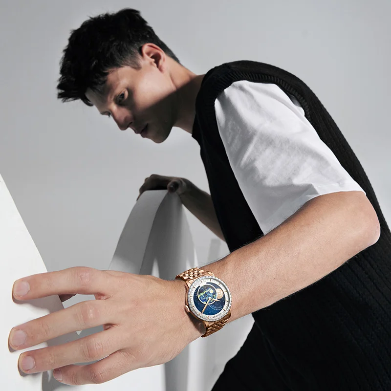 Alternative view of Agelocer Astronomer Automatic Mechanical Silver Steel