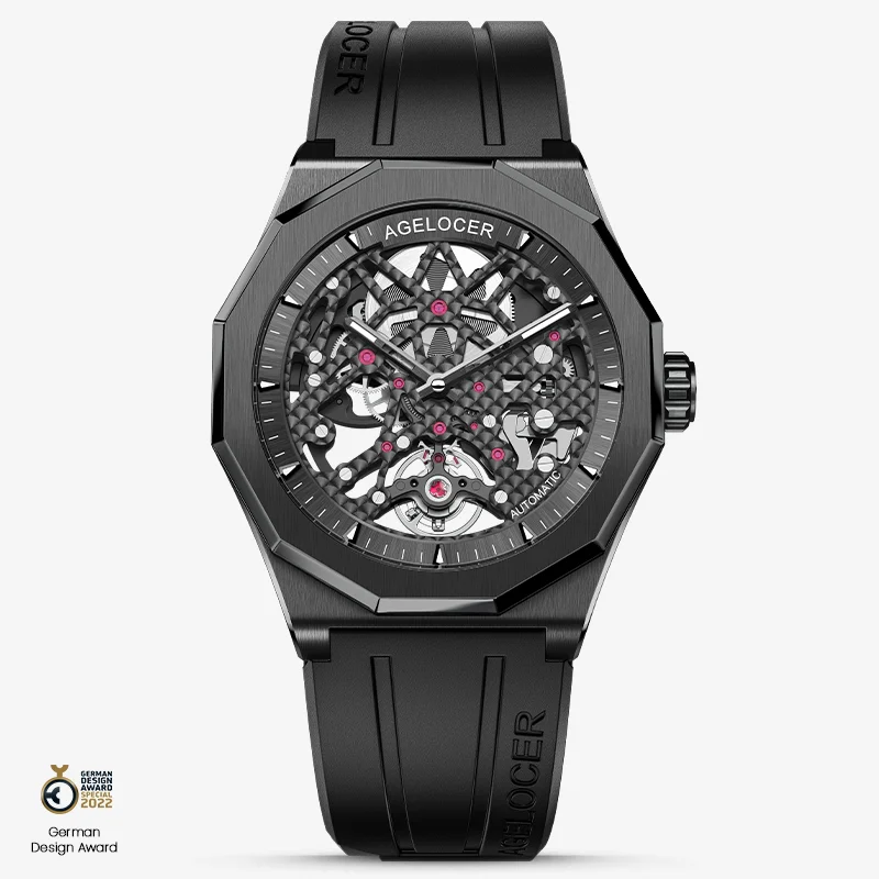 Agelocer Schwarzwald Automatic Mechanical Ceramic Bezel Erkek Kol Saati