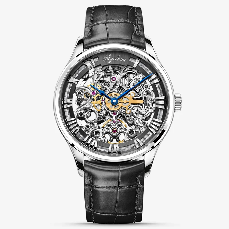 Agelocer Schwarzwald Engraved Double-Sided Skeleton Mechanical