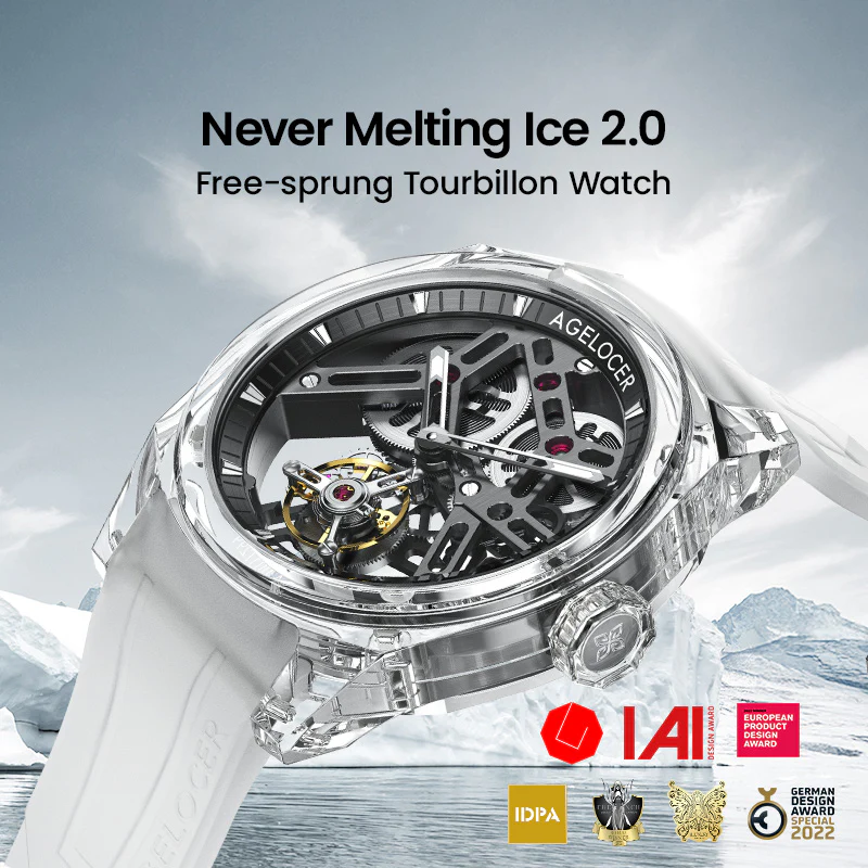 Alternative view of AGELOCER Limited Edition "Ice Never Melts" Crystal Flying Tourbillon
