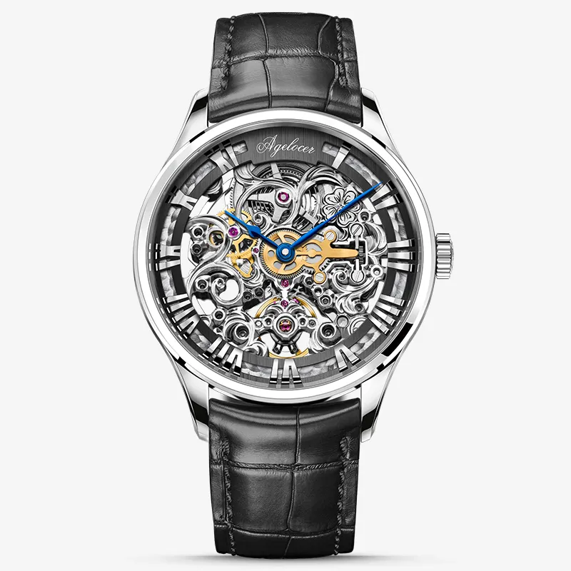 Agelocer Schwarzwald Engraved Double-Sided Skeleton