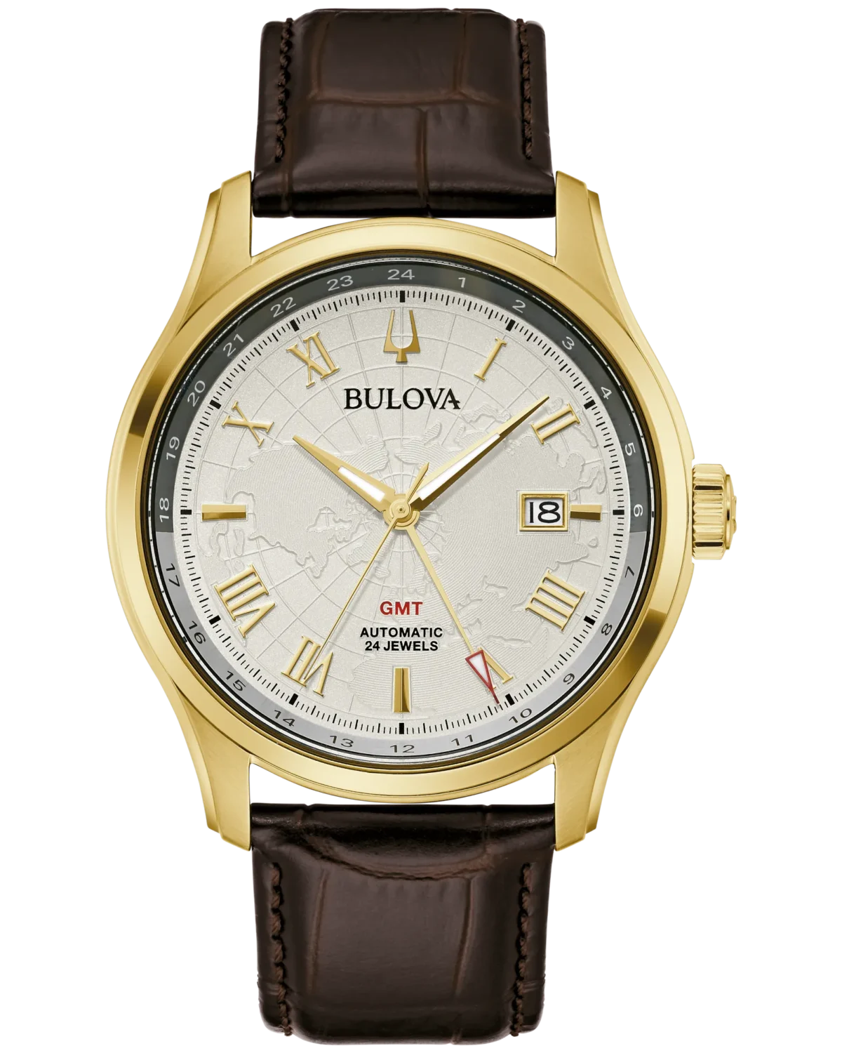 bulova-97b210-gmt-automatic-world-map-dial-leather-strap-watch