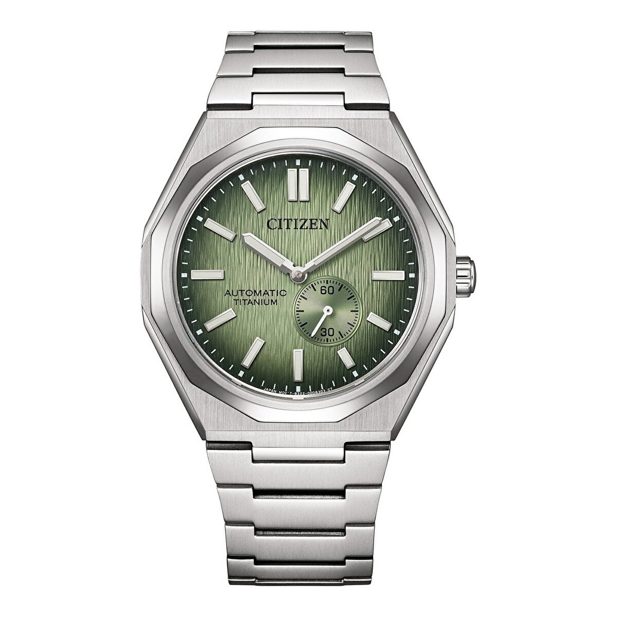 citizen-zenshin-super-titanium-small-seconds-nk5020-58x-automatic-textured-green-dial-watch