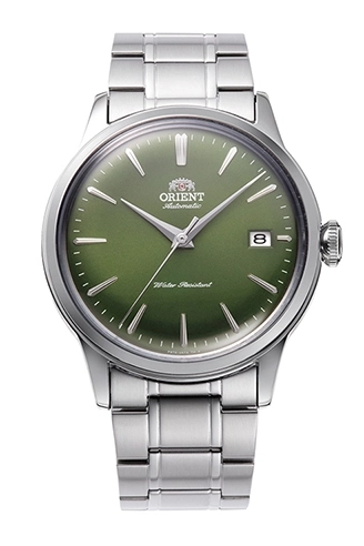 orient-classic-bambino-38-ra-ac0m09e-automatic-green-dial-steel-bracelet-watch