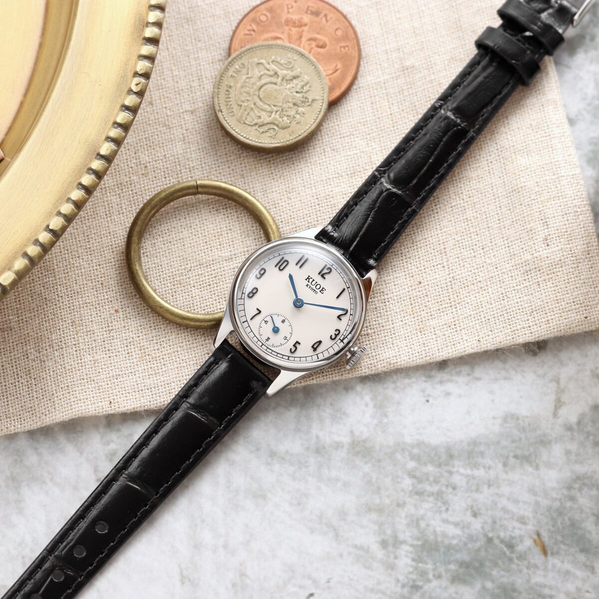 Alternative view of KUOE Holborn HL90003-SV-ABL Silver Case Blue Hands Kadın Kol Saati
