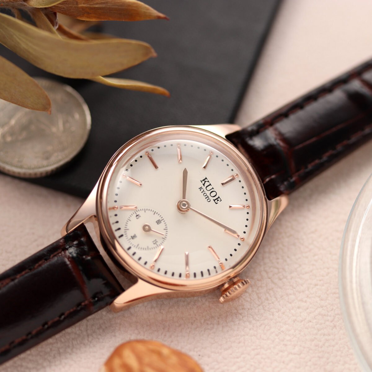 Alternative view of KUOE Holborn HL90003-GD-BGD Gold Case Gold Hands Kadın Kol Saati