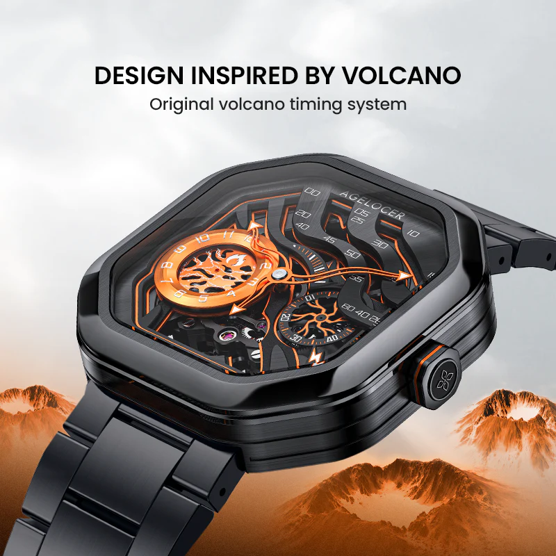 Alternative view of Agelocer Volcano Series Skeleton Mekanik Erkek Kol Saati